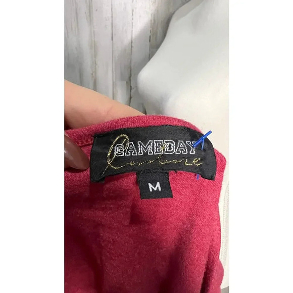 Alabama Crimson Tide Women's Striped Knotted T-Shirt Size Medium Multicolor - Picture 6 of 6